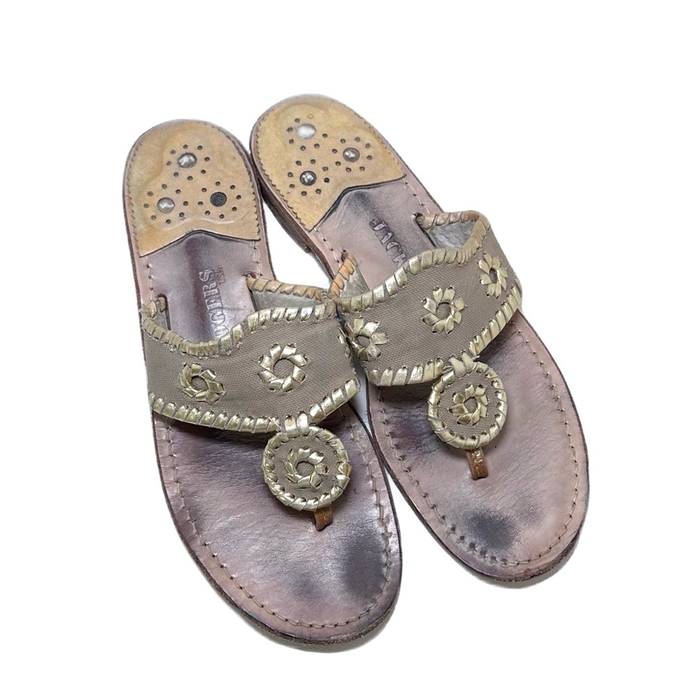 Jack Rogers Jacks Flat Sandal Gold Navajo Classic